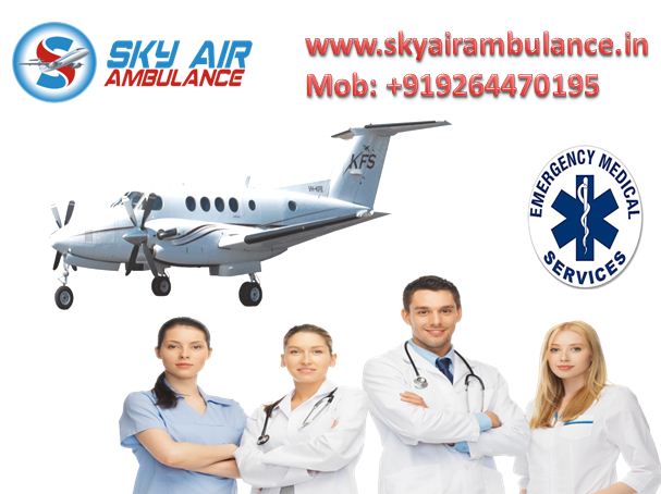 Air Ambulance in Dimapaur with Medical team